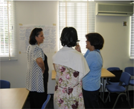 Image of women with charts